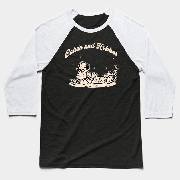 Drawing retro Vintage 80s and 90s best friends sleep Baseball T-Shirt by aiWallpaperCollection